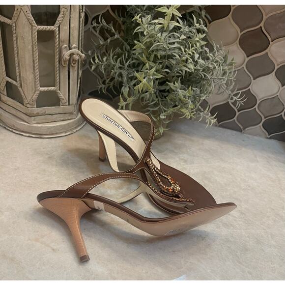 Charles David designer heels brown sz 38 - Picture 5 of 15